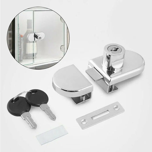 Double Open Glass Cabinet Door Lock – Zinc Alloy Security Lockset Cabinet Door Lock Peaceful Pleasures Health and Wellness
