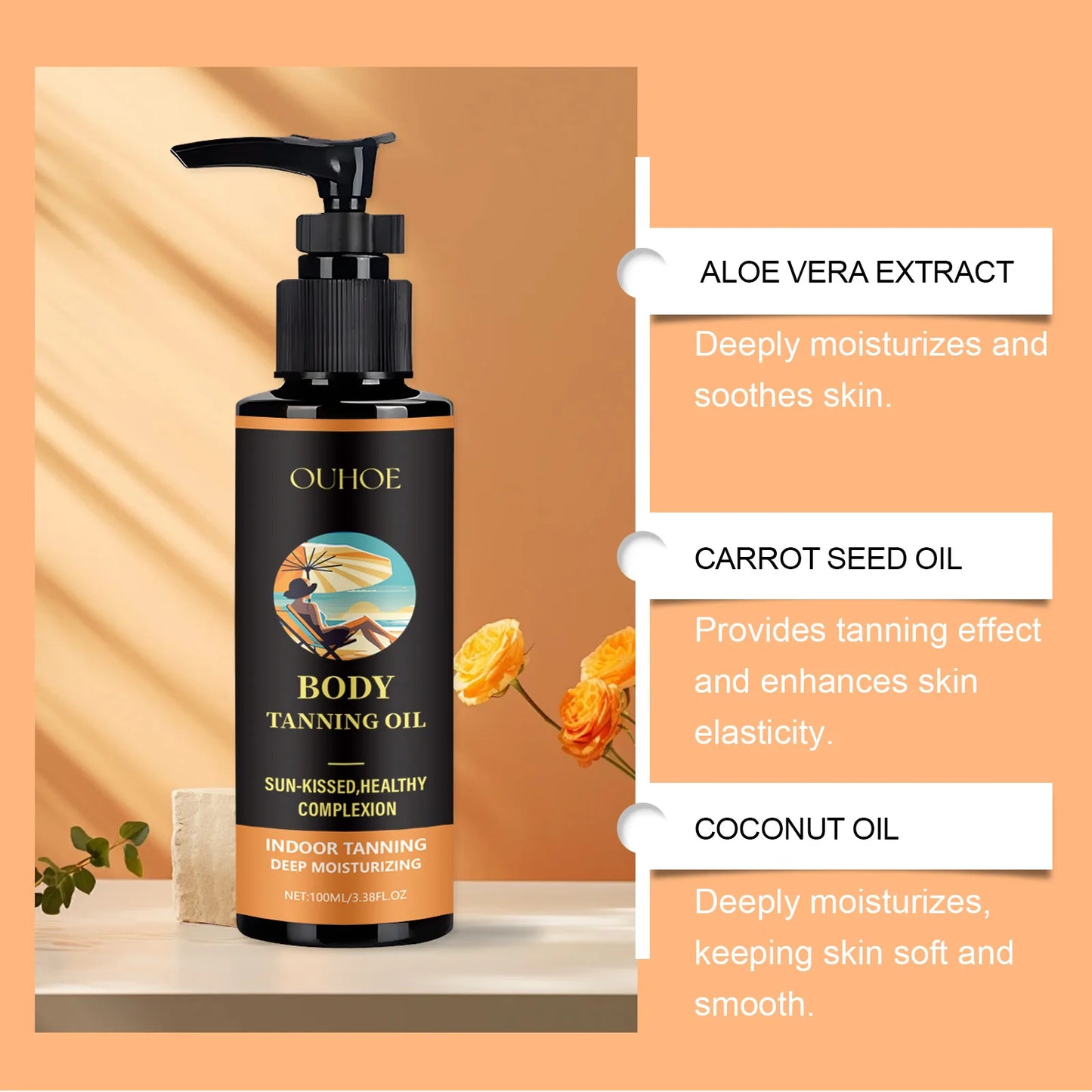 Aloe Vera Tanning Serum – Natural Bronzing Glow Lotion