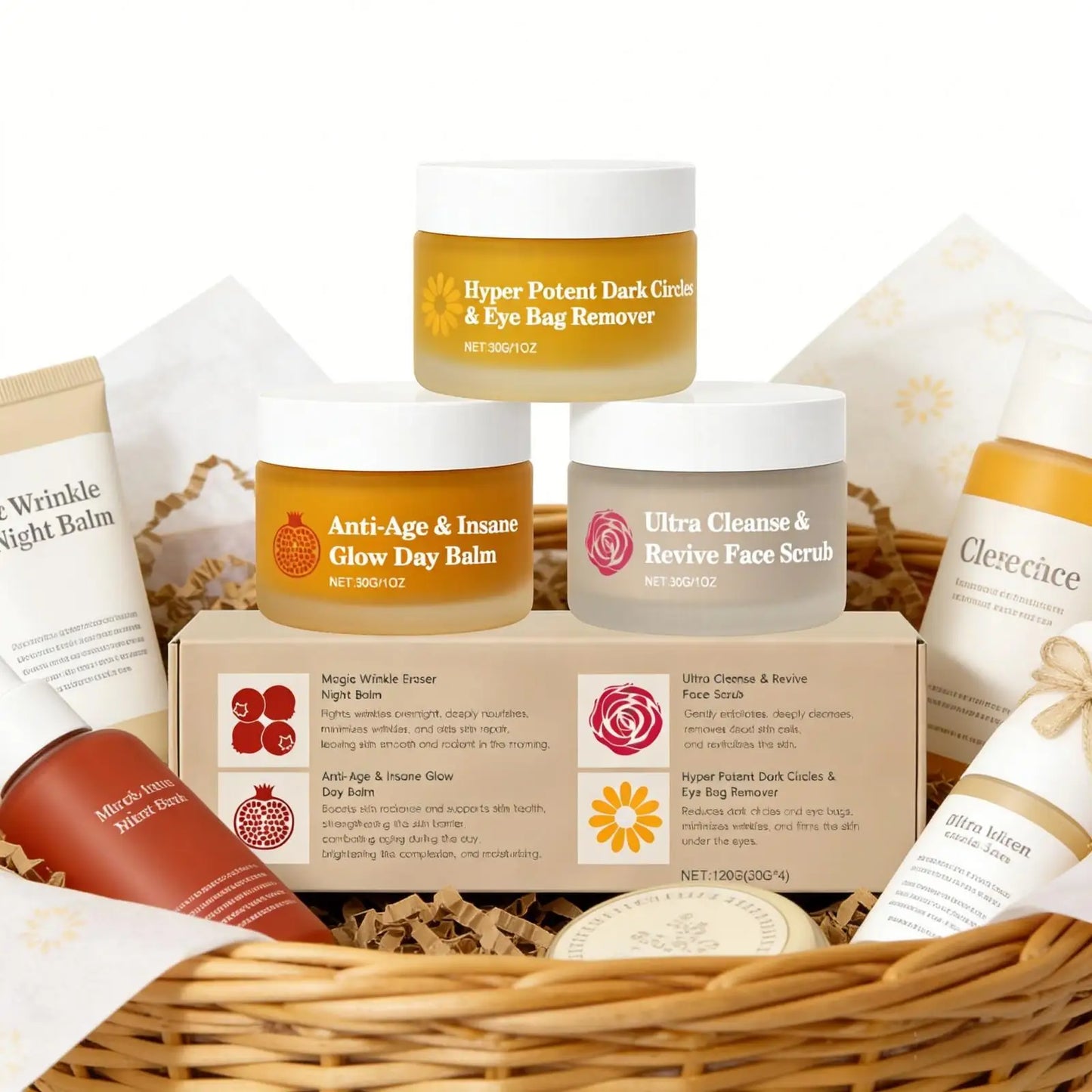 Day & Night Face Cream Set | Hydrate, Brighten & Glow 30g