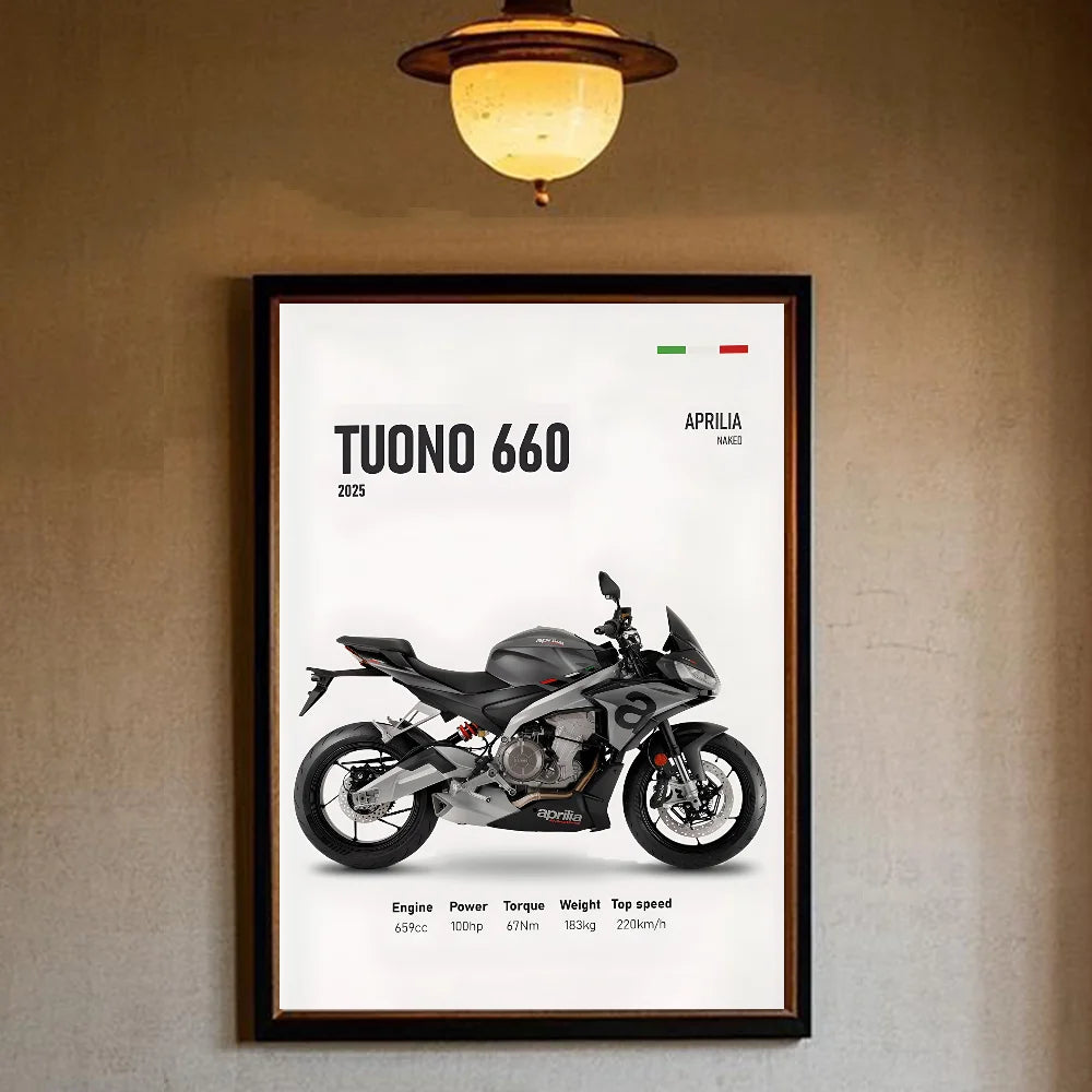Classic A-Aprilia-es motorcycle Poster HD art sticky wall waterproof home living room bedroom bar aesthetic decoration Peaceful Pleasures Health and Wellness z2 50X70cmNoframe
