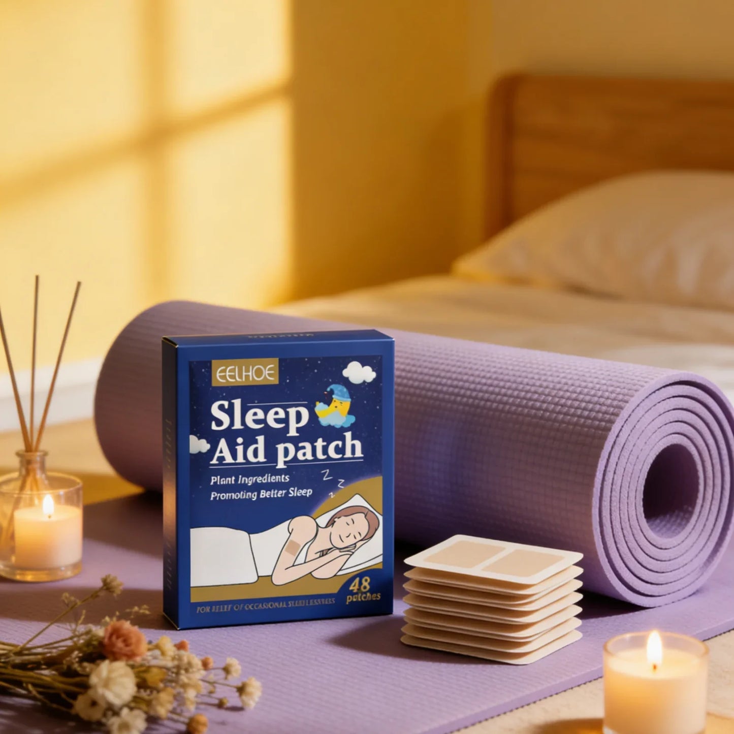 EELHOE Sleep Aid Patches – Natural Plant Extract, 48 Pack