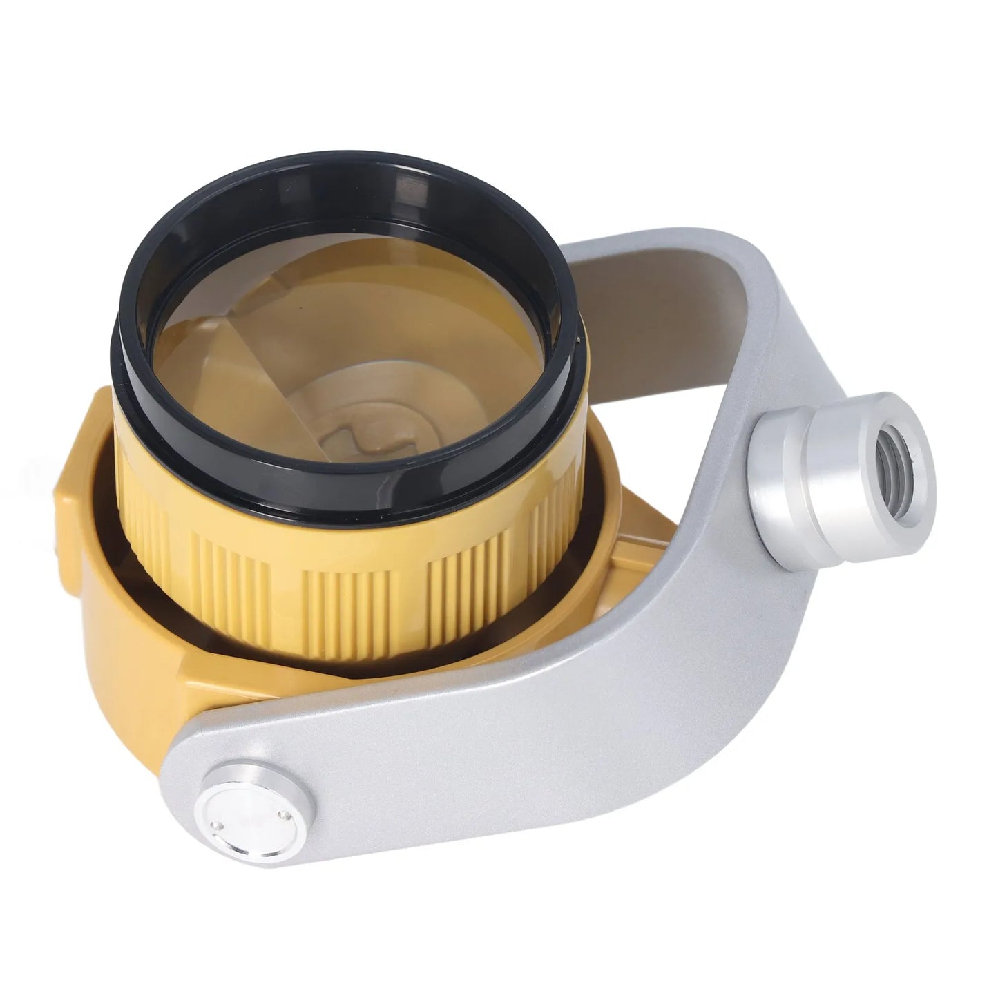 Total Station Single Prism 64 Light Grey ABS and K9 Total Station Prism with Adjustable Brass Connector for Ranging Measurement Peaceful Pleasures Health and Wellness