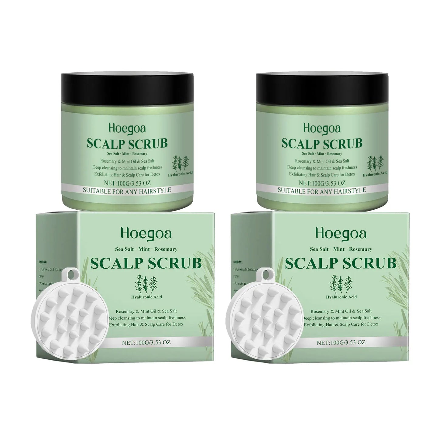 HOEGOA Rosemary Scalp Scrub – Deep Cleanse & Nourish