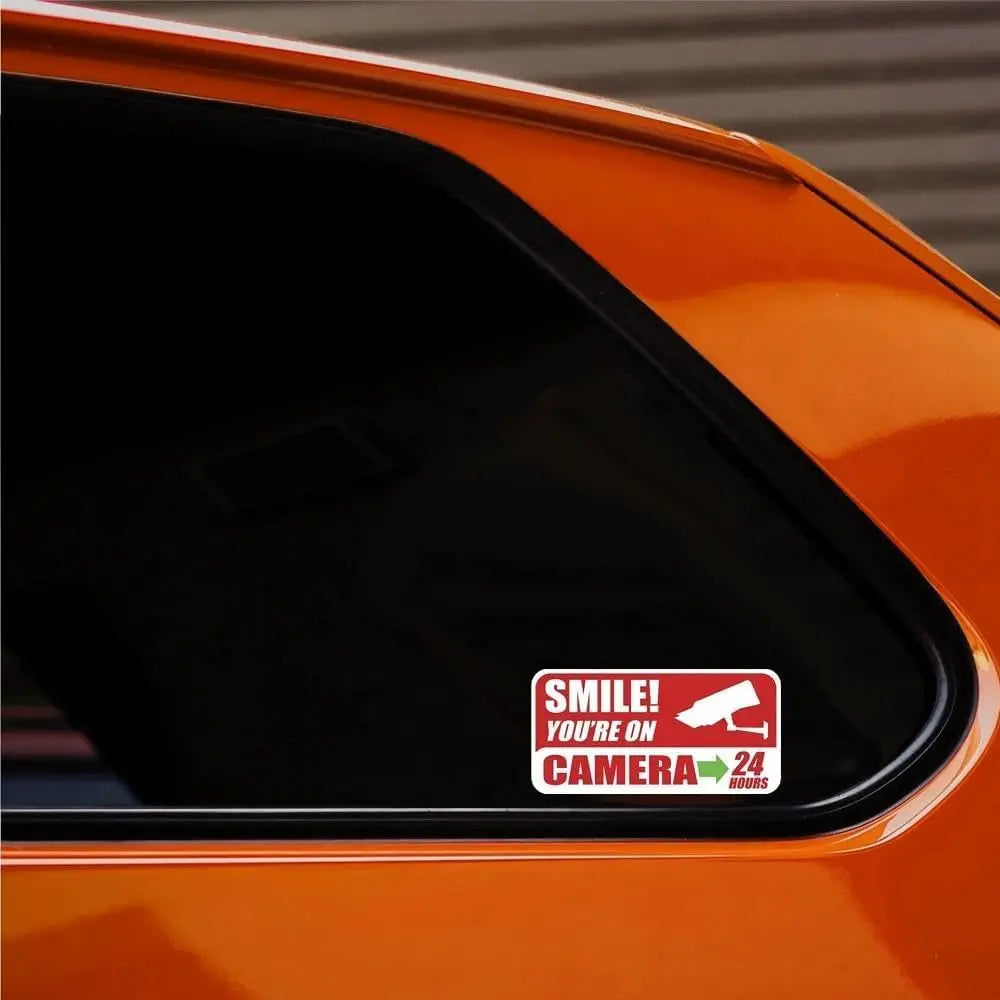 4 Pcs 100mm You're On Camera Stickers Security Warning Window Decal Peaceful Pleasures Health and Wellness