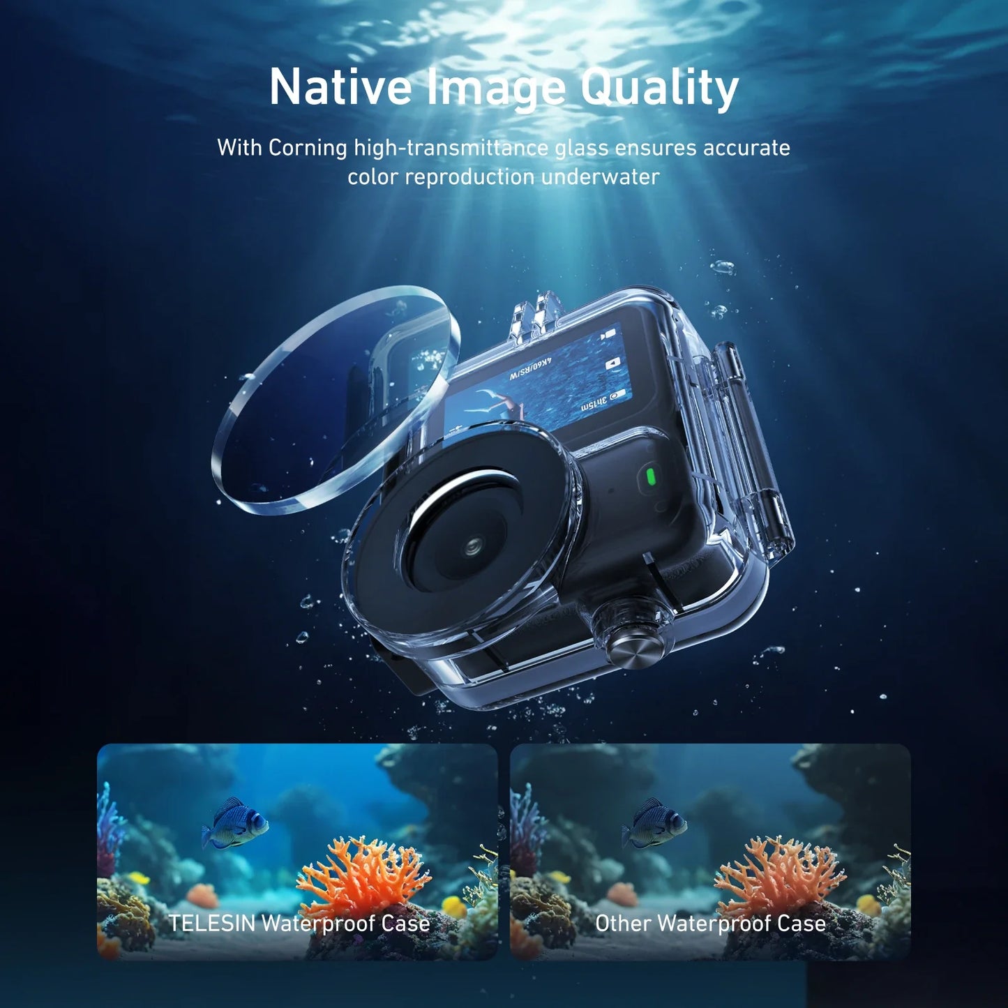 TELESIN 60M Waterproof Case for DJI Osmo Nano Dive Housing