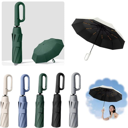 Automatic Windproof UV Folding Umbrella – Large Rain Parasol Folding Umbrella Peaceful Pleasures Health and Wellness