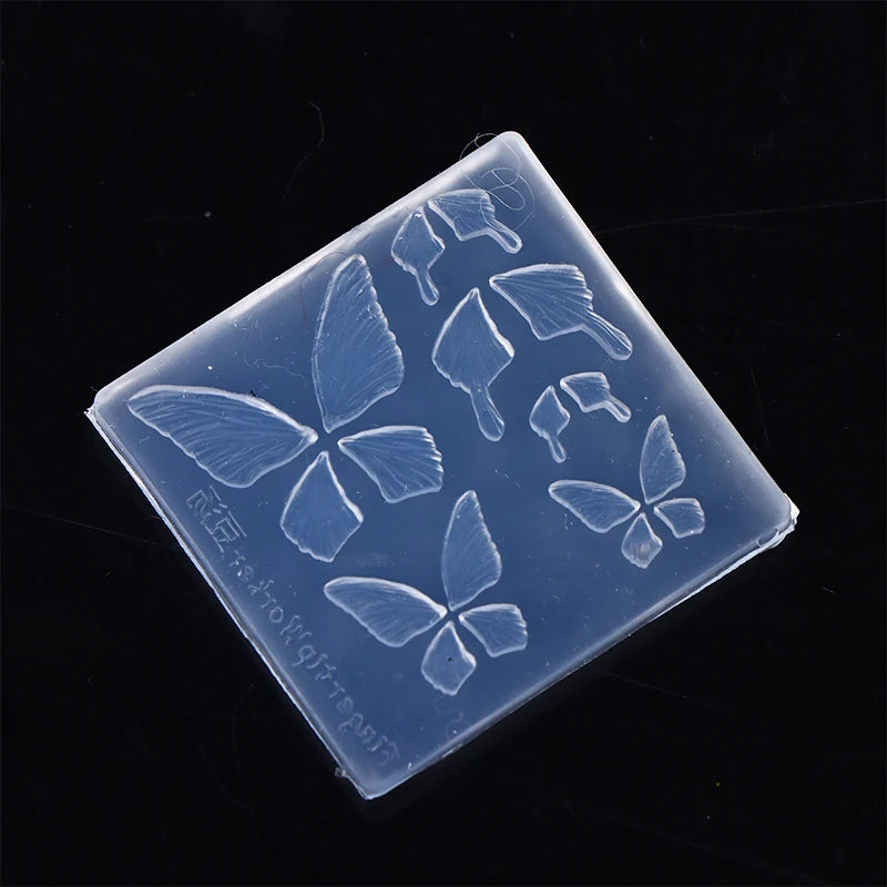 1Pcs 3D Silicone Nail Mold Butterfly Mould Stamping Plate Nails Stencils DIY UV Gel Nail Carving Mold Peaceful Pleasures Health and Wellness