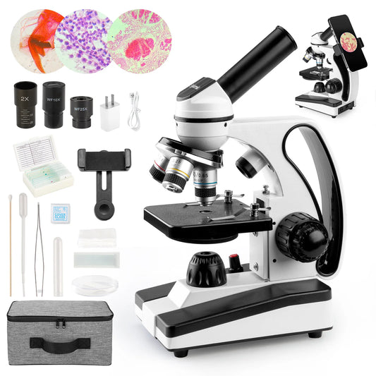 Biological Microscope for Convenient Movement of Specimens 40-640X Optical Microscope Peaceful Pleasures Health and Wellness 40X-640X