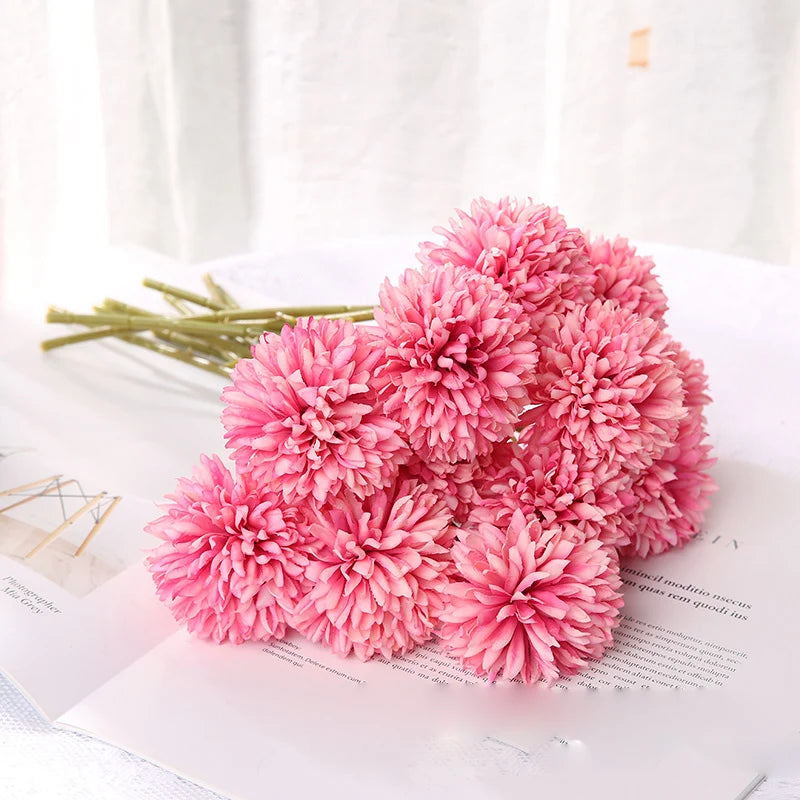 Silk Dandelion Flower Ball – Artificial Wedding Bouquet Decor