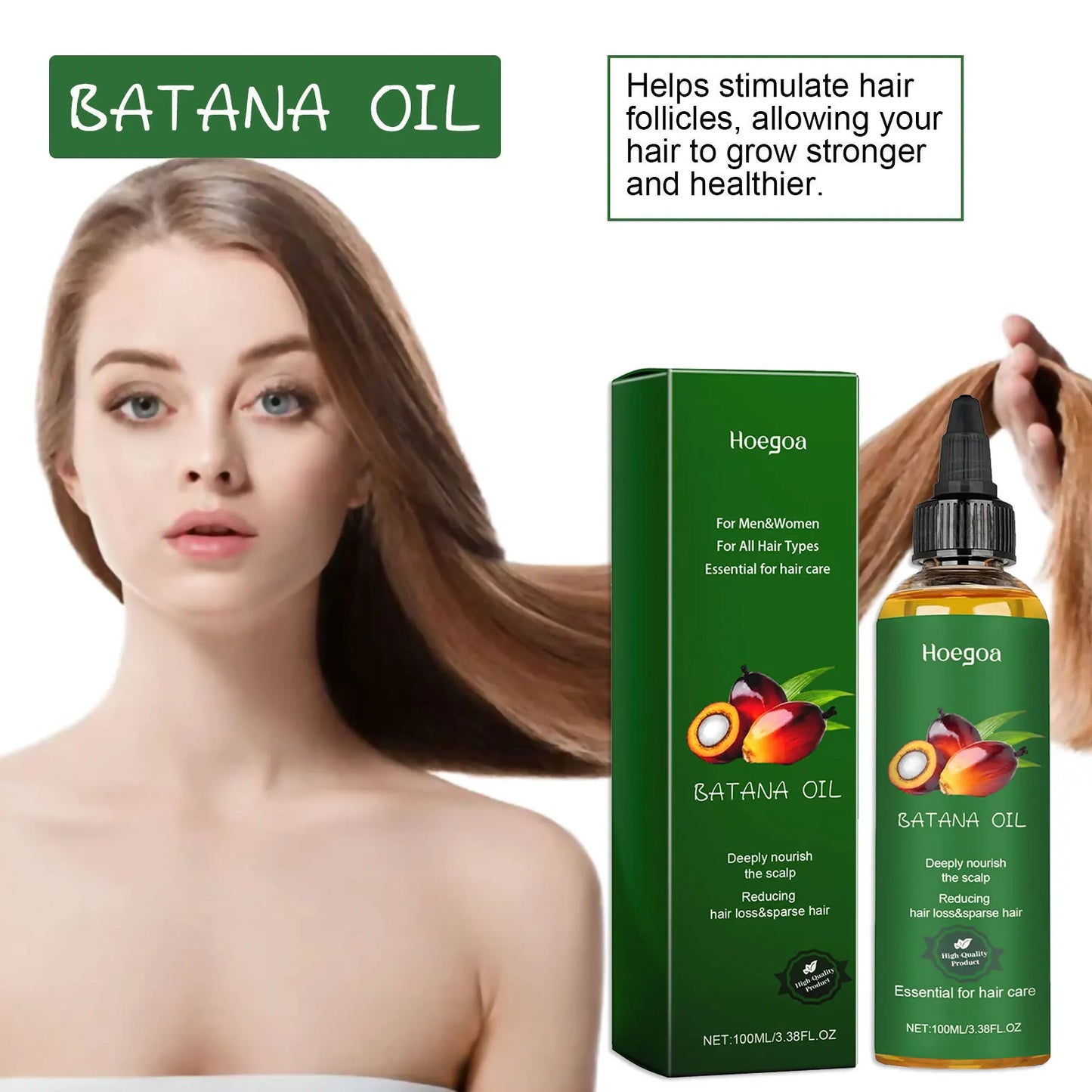 HOEGOA Batana Hair Oil – Strengthen, Thicken & Smooth 100ml