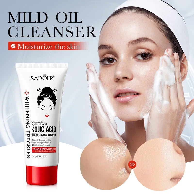 SADOER Kojic Acid Facial Cleanser – Brightening Face Wash Brightening Facial Cleanser Peaceful Pleasures Health and Wellness