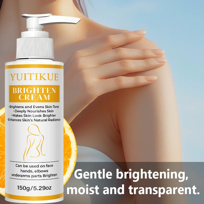 YUITIKUE Brightening Cream 150g Even Skin Tone Deeply Nourishes for Natural Radiance on Face, Hands & Elbows Peaceful Pleasures Health and Wellness