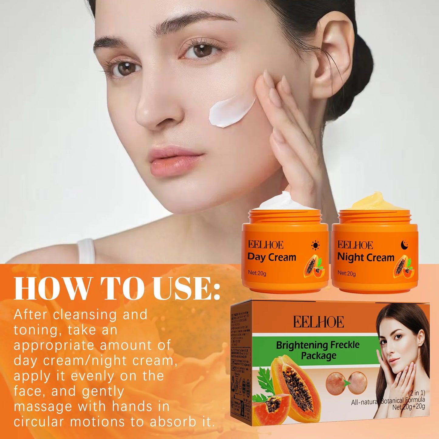 Papaya Day & Night Brightening Cream Set – Dark Spot Corrector