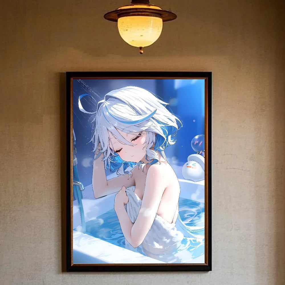 Genshin lmpact Furina Foutiane Poster HD art sticky wall waterproof home living room bedroom bar aesthetic decoration Peaceful Pleasures Health and Wellness