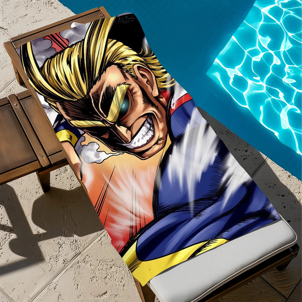 All Might Anime Quick-Dry Beach Towel | Gym, Travel & Pool Quick-Dry Beach Towel Peaceful Pleasures Health and Wellness z6 STJ90x180CM