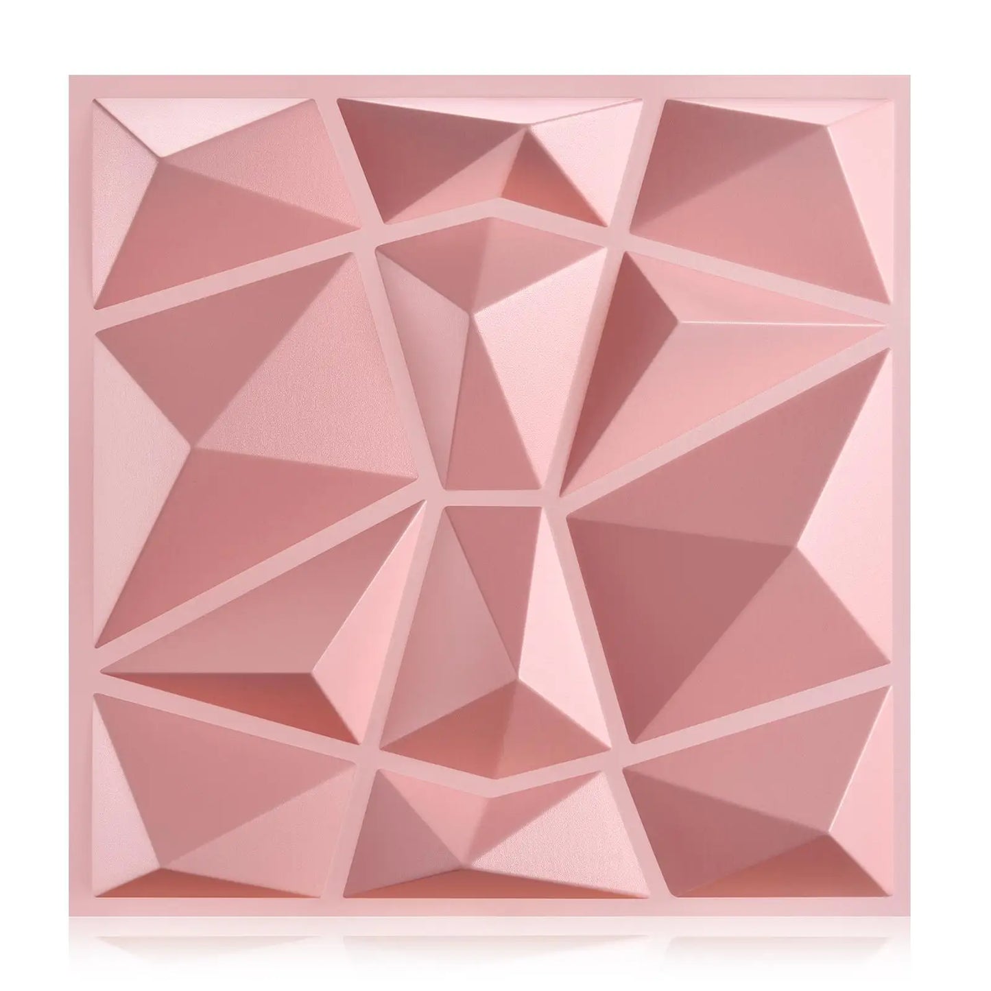 20/30PCS 3D diamond patterned PVC wall panel, suitable for indoor wall decoration, 11.8 x 11.8 inches (including tape) Peaceful Pleasures Health and Wellness Pink 20pcs