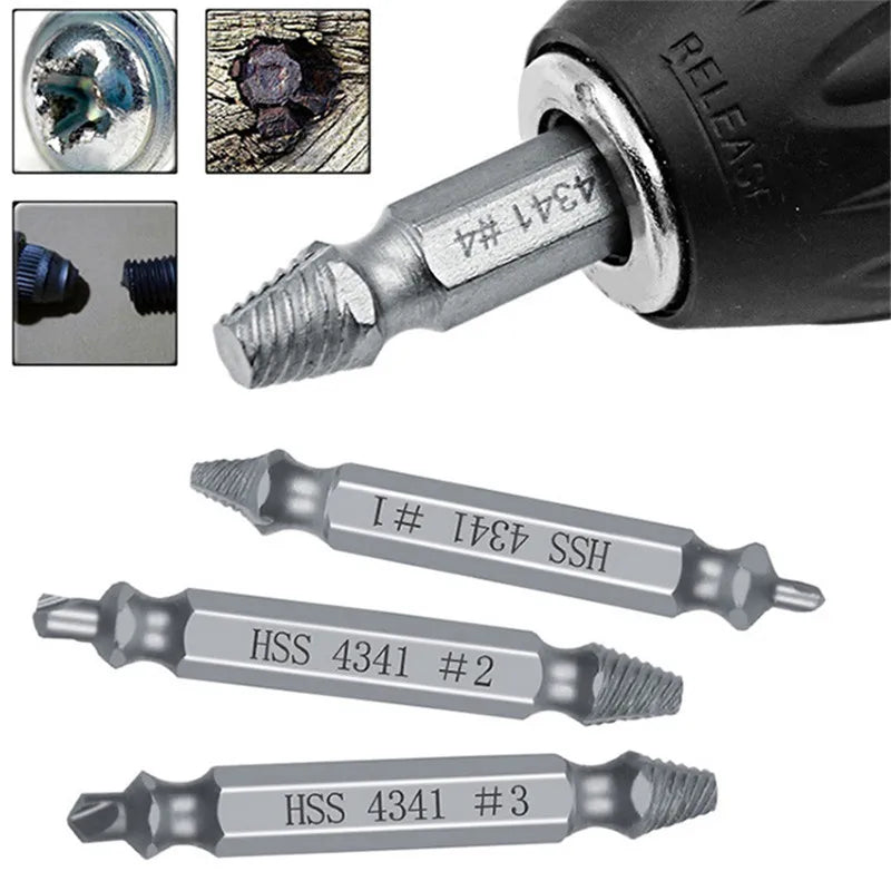 Screw Extractor Set – Stripped & Broken Bolt Remover HSS Peaceful Pleasures Health and Wellness