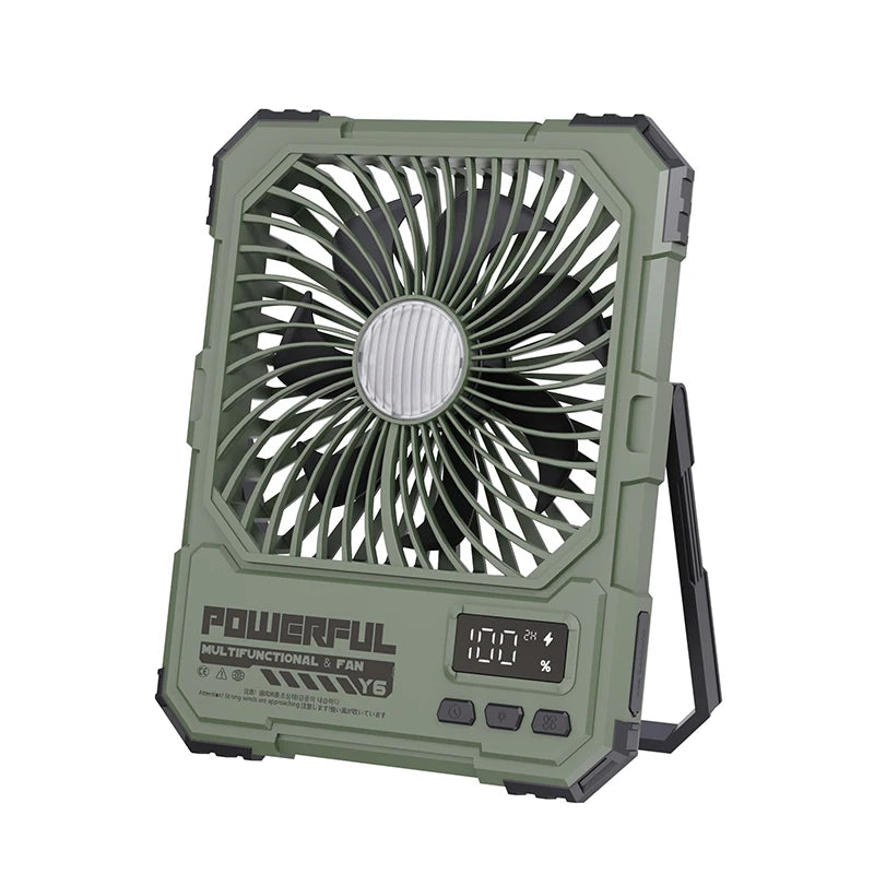 20000mAh Desktop Fan Rechargeable Wireless Tent Camping Ceiling Fan Foldable Desk Fan Air Circulator with Light Remote Control Peaceful Pleasures Health and Wellness Green