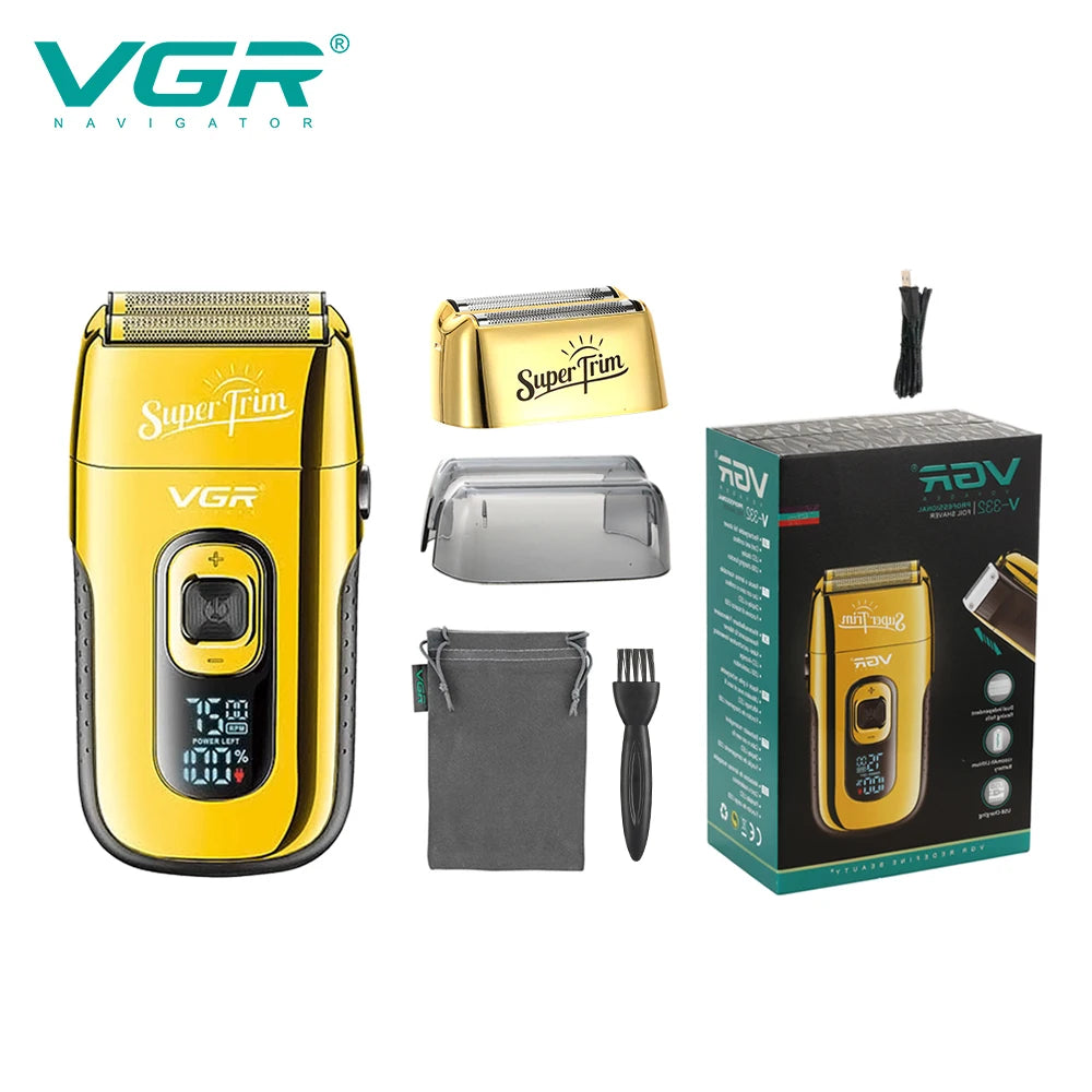 VGR 332 Electric Razor Electric Shaver Rechargeable Shaving Machine for Men Shaver Beard Razor Beard Trimmer Hair Trimmer Peaceful Pleasures Health and Wellness 332 golden usb