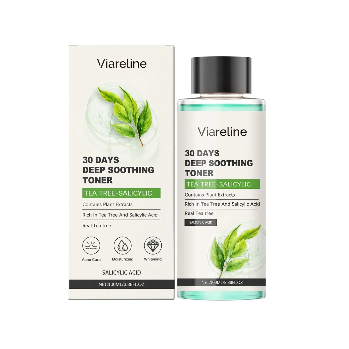 Viareline Salicylic Acid Face Care Set – 4-Piece Skin Kit