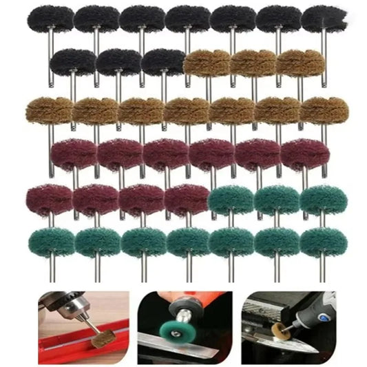10 Mini Drill Abrasive Brush Nylon Buffing Polishing Wheel Dremel Peaceful Pleasures Health and Wellness