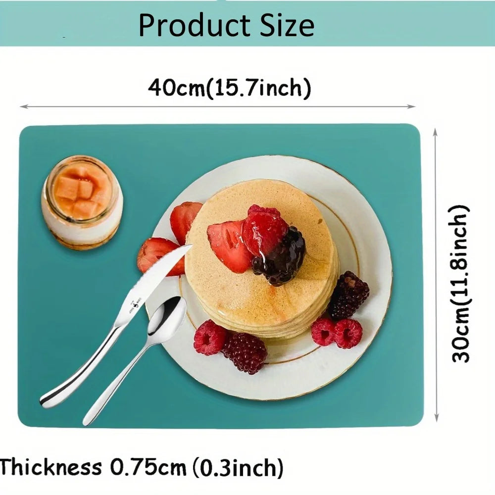 Leeseph 4pcs Silicone Placemats, Non-Slip Waterproof, Stain Resistant, Countertop Protector, Kitchen Counter Mat, Heat Resistant Peaceful Pleasures Health and Wellness