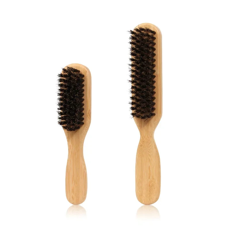 Wood Handle Boar Bristle Cleaning Brush Hairdressing Beard Brush Anti Static Barber Hair Styling Comb Shaving Tools for Men Peaceful Pleasures Health and Wellness