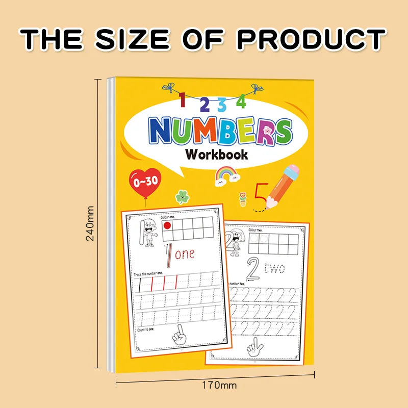 Practice Book Numbers 0-30 Drawing Pen Control Calligraphy Home