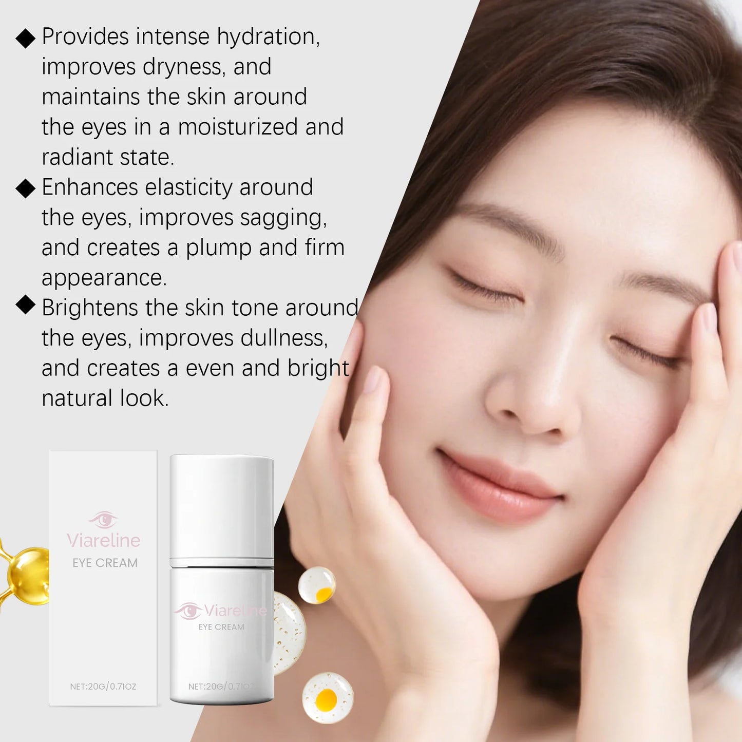 20g Firming Eye Cream Lightening Dark Circles Remove Eye Bags Puffiness Moisturizing Increase Elasticity Repair Serum Eye Cream Peaceful Pleasures Health and Wellness