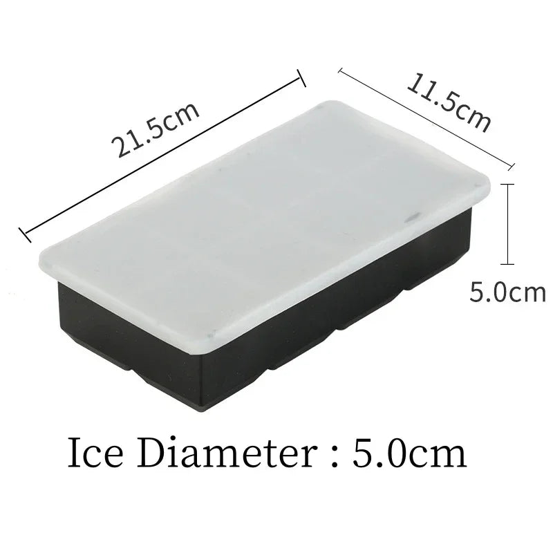 Silicone Ice Cube Mold & Ice Ball Maker | 4/6/8/15 Compartments