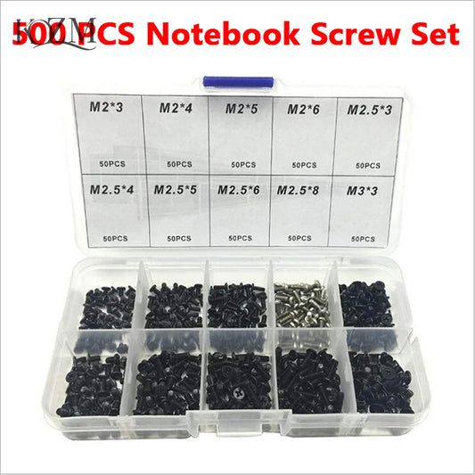 500pcs Laptop Screw Set – M2 M2.5 M3 Universal Repair Kit Laptop Screw Kit Oasis Select