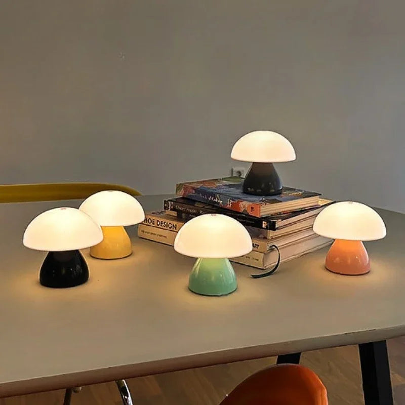 New Creative Night Lights Mushroom Lamp Table Lamp Pat Lamp Bedroom Bedside Lamp Bar Dining Table Lamp Warm White Ambient Lights Peaceful Pleasures Health and Wellness
