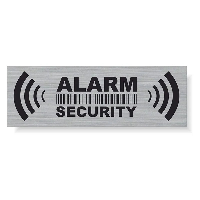 2.9"*1" 6PCs Security Alarm Warning Sign Stickers, Vinyl Decals Peaceful Pleasures Health and Wellness