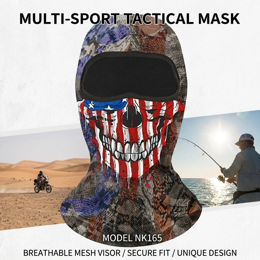UPF50+ Sun Protect Mask for Cycling Fishing Outdoor Activities Unisex Comfortable Polyester Spandex Blend Peaceful Pleasures Health and Wellness