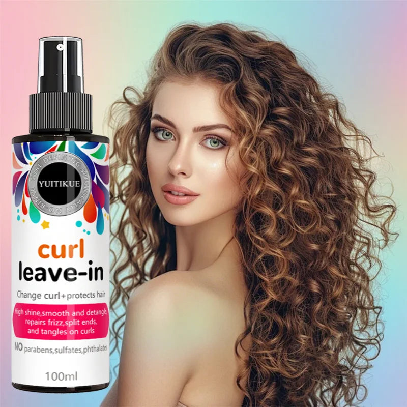 YUITIKUE Leave-In Curl Spray | Frizz Control, Shine & Nourishment