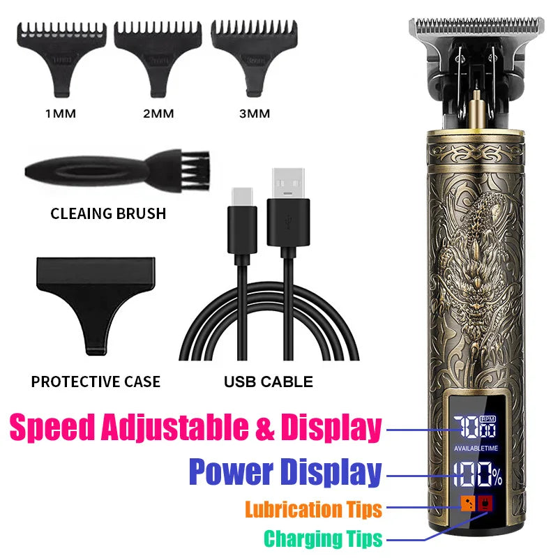 XMSJ T9 Professional Hair Clipper & Beard Trimmer for Men