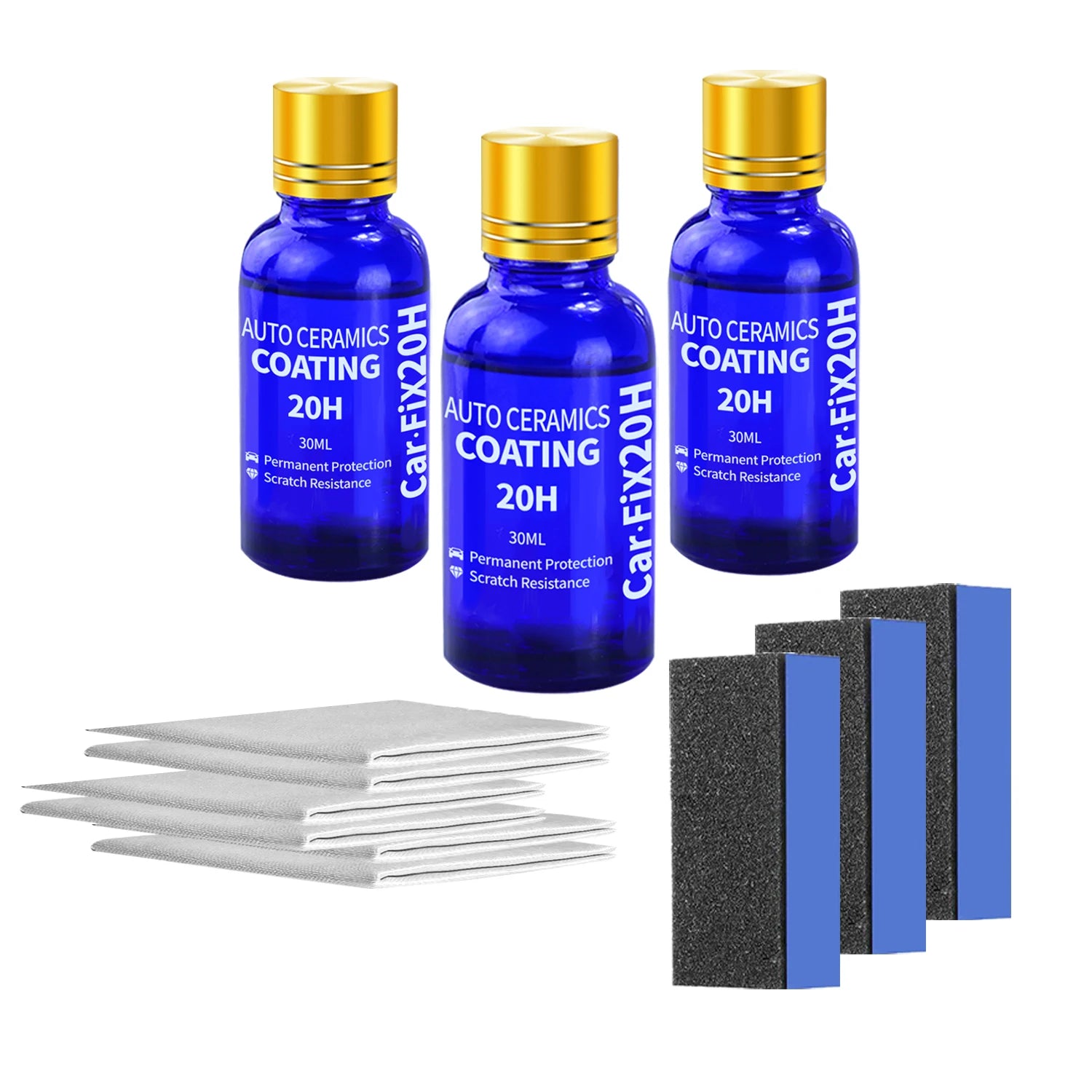 3PCS 20H Ceramic Coating Polishing Wax Super Hydrophobic Paint Care Durability Anti-Corrosion Plated Crystal Car Liquid Glass Peaceful Pleasures Health and Wellness 3 set