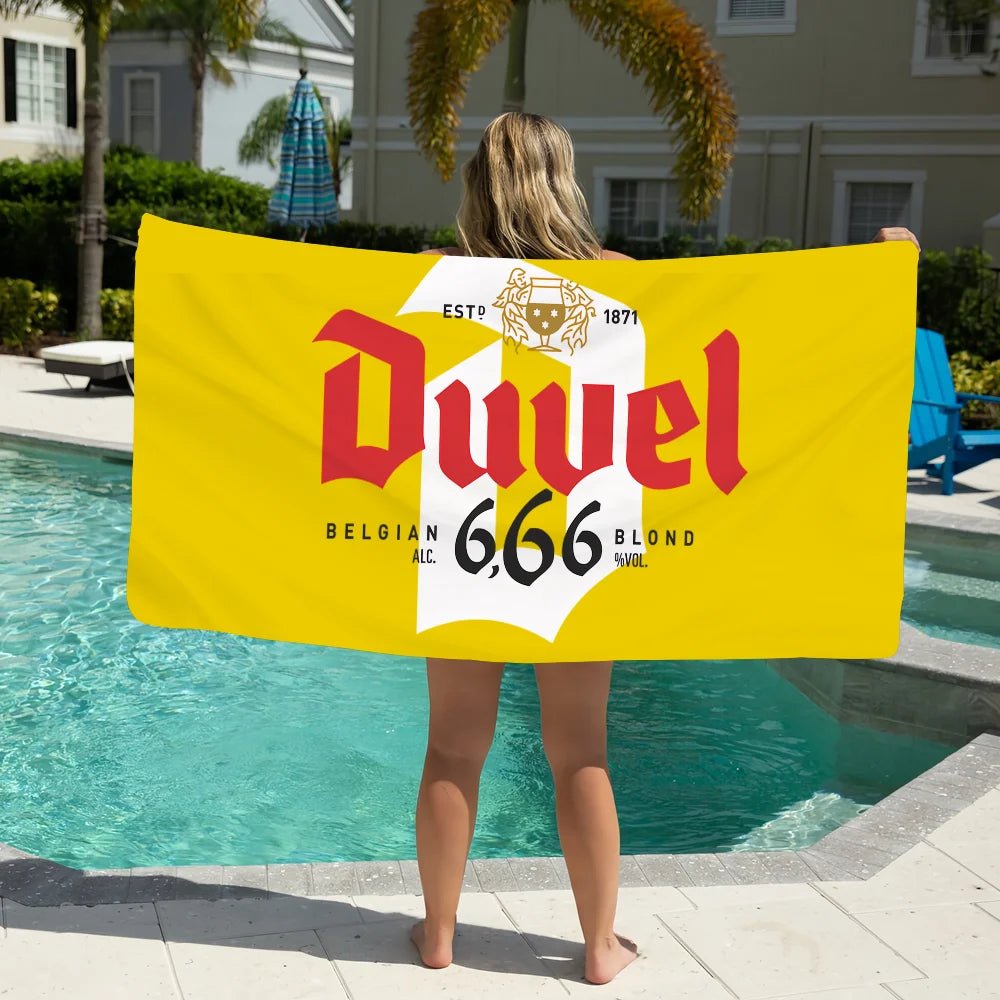 Duvel Beer Quick-Dry Large Beach Towel | Pool, Gym & Travel
