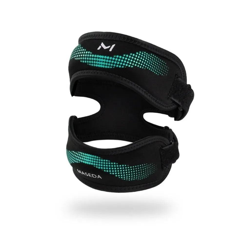 1Pc Soft Adjustable Double Patellar Band Knee Support Breathable Knee Patella Stabilizer Strap Comfortable Knee Protector Peaceful Pleasures Health and Wellness Blue