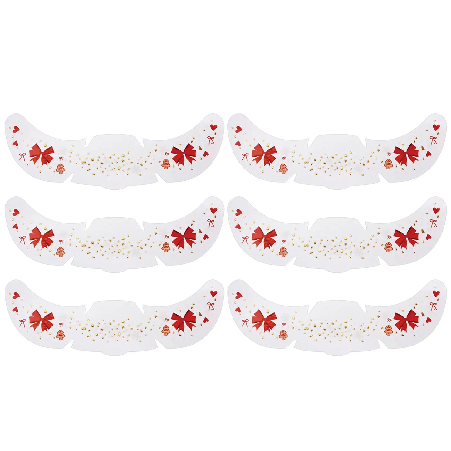 6-Pack Christmas Glitter Freckle Temporary Face Tattoo Stickers