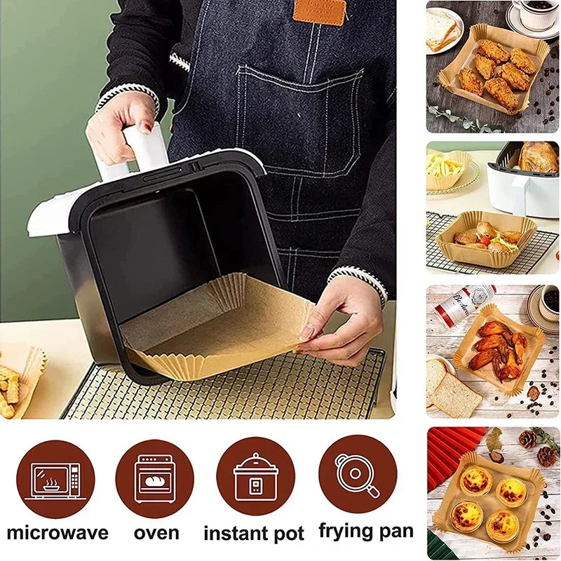 Disposable Air Fryer Parchment Liners | Non-Stick Baking Paper