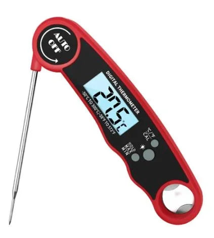 Leeseph Meat Thermometer Digital, Instant Read Food Thermometer, Waterproof Digital Thermometer for Cooking Grill BBQ Fryer Peaceful Pleasures Health and Wellness Red