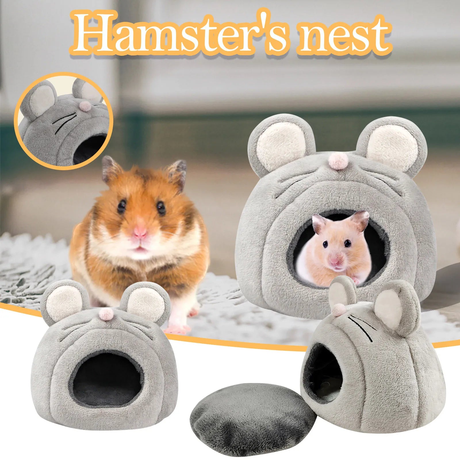 Soft Guinea Pig House Bed Cage For Hamster Mini Animal Mice Rat Nest Bed Hamster House Small Pets Hamster Home Peaceful Pleasures Health and Wellness