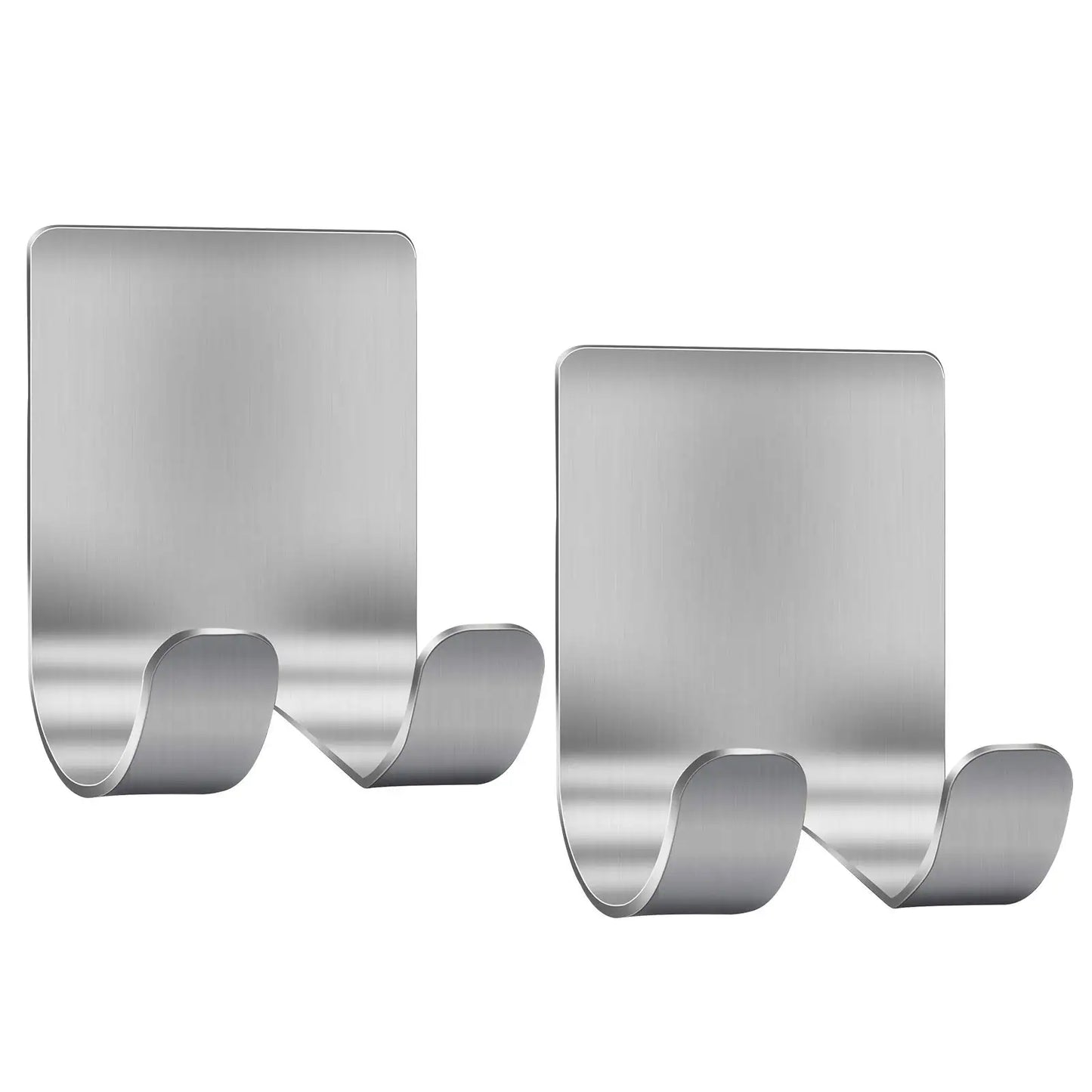 2-Pack Punch-Free Razor Holder & Adhesive Bathroom Hooks