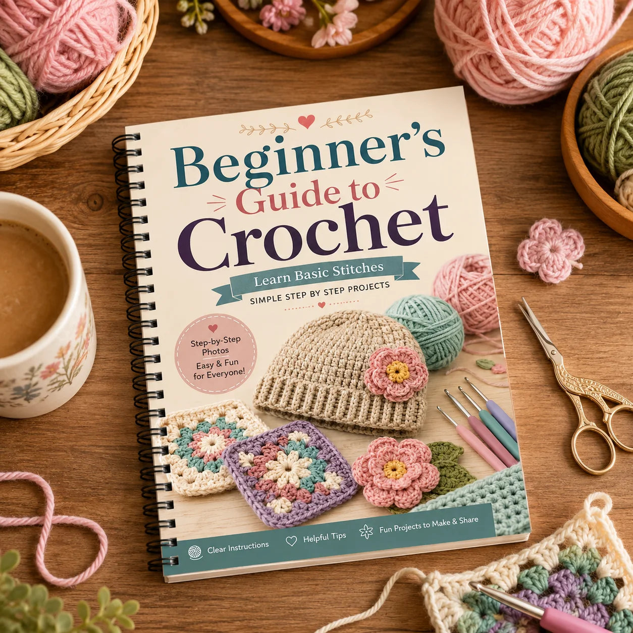 Beginner S Guide Crochet Simple Step Stitches Easy Projects Photos