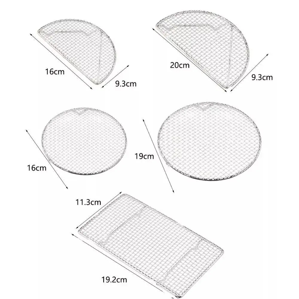 Stainless Steel Tempura Frying Net | Round BBQ Draining Net
