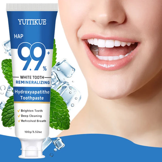 YUITIKUE HAP Hydroxyapatite Toothpaste 9.9+% Remineralizing White Teeth Deep cleaning Fresh Breath 100g Peaceful Pleasures Health and Wellness
