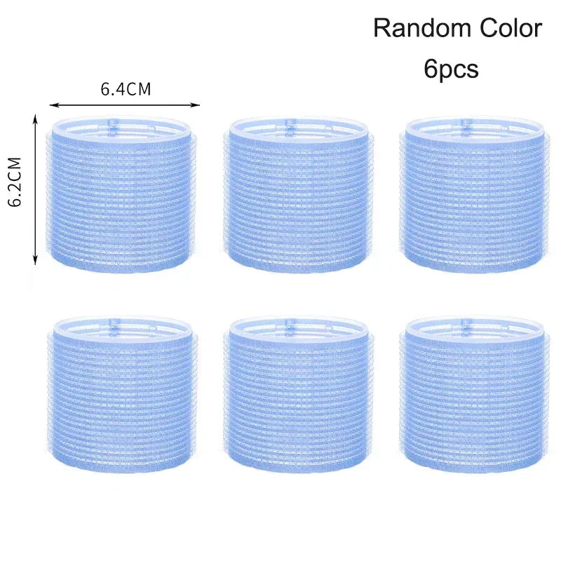 Hair Rollers Self Grip Hook Hair Curlers Heatless Roller Salon Dressing Curlers Jumbo Size Sticky Hair Styling Tools Peaceful Pleasures Health and Wellness 6pc random 5