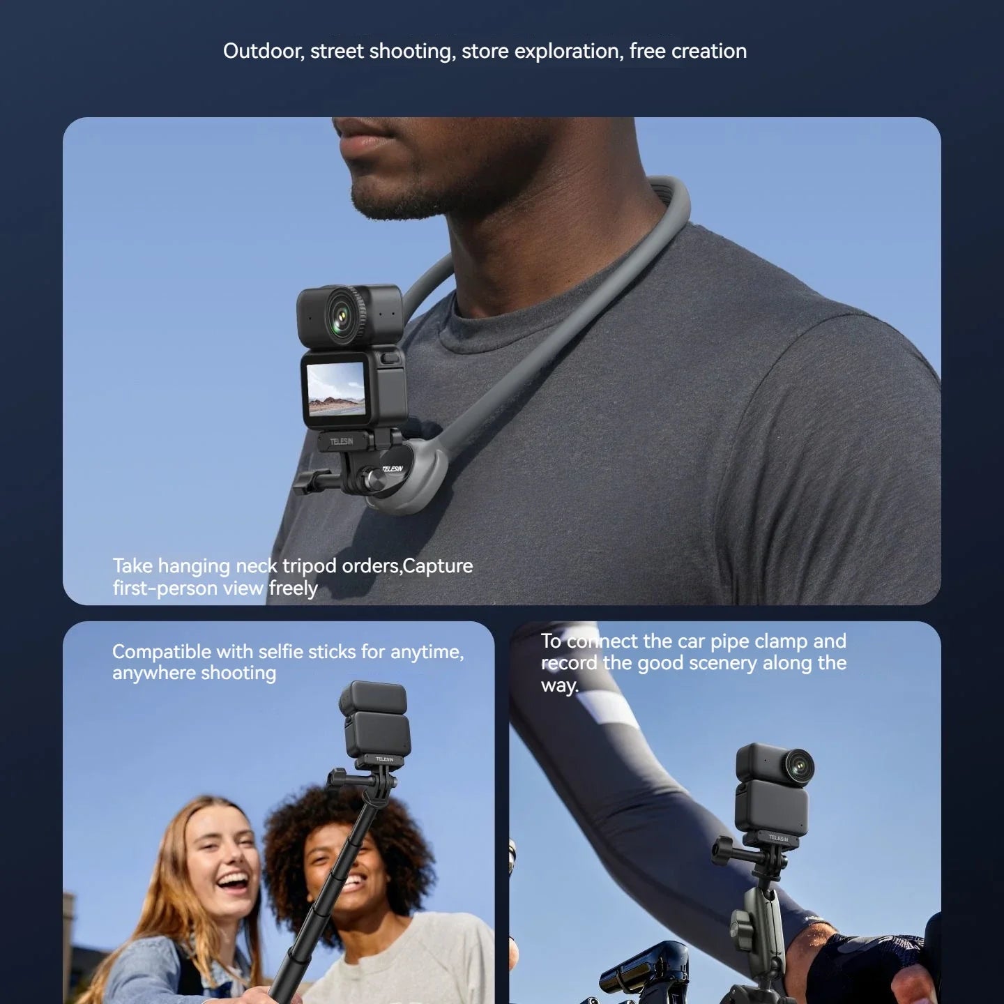 TELESIN Quick Release Magnetic Adapter for DJI Osmo Nano