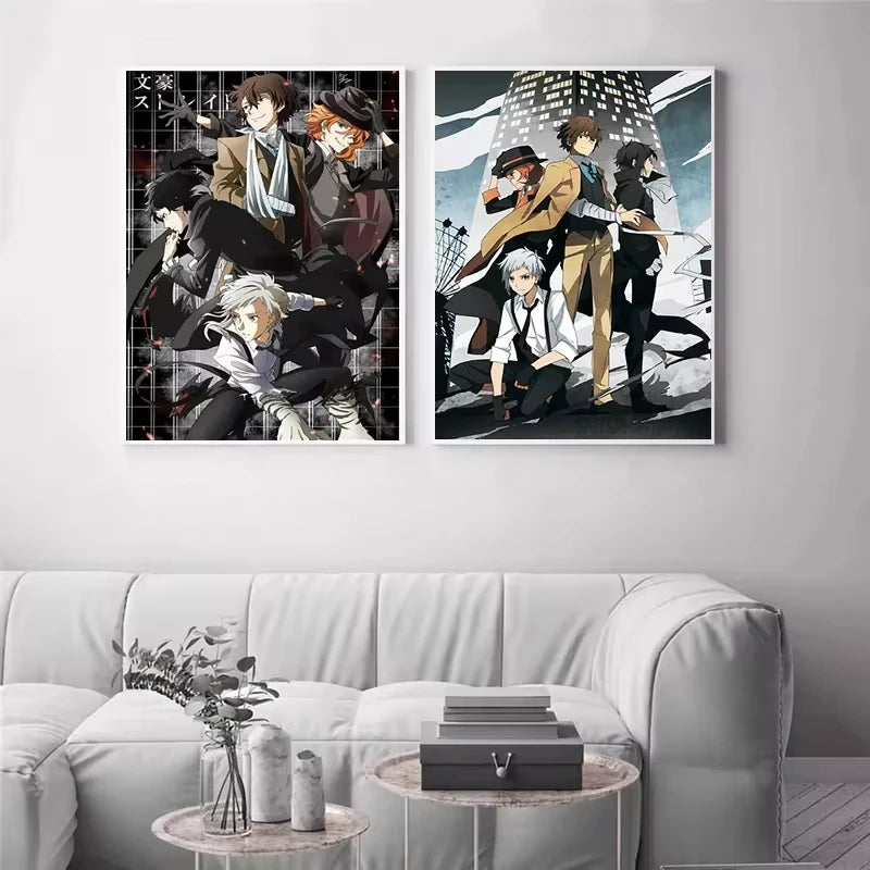 Bungou Stray Dogs Anime Canvas Wall Art Poster | Unframed Print